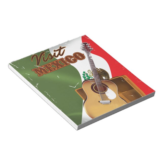 Besuchen Mexiko Vintage Reiseplakat Notizblock (angewinkelt)