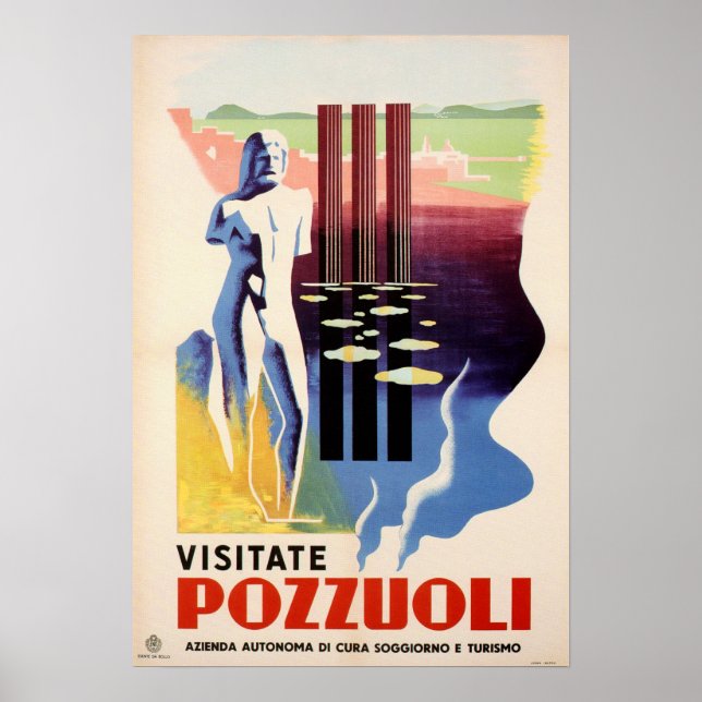 BESUCHEN POZZUOLI Rom Neapel Italien Vintage EINRI Poster (Vorne)