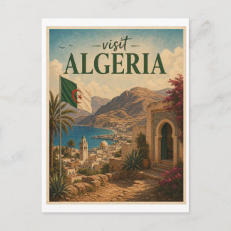 Besuchen Sie Algerien Reise Vintage Postkarte