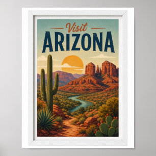 Besuchen Sie Arizona Travel Vintage Poster