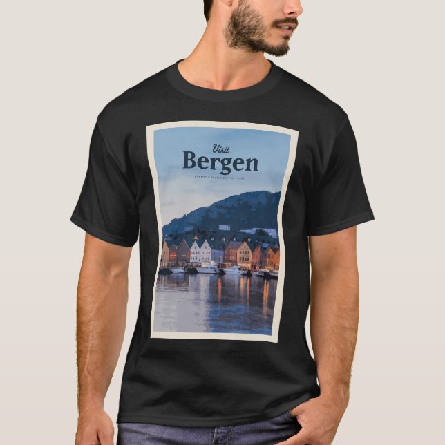 Besuchen Sie Bergen T-Shirt (Vorderseite)