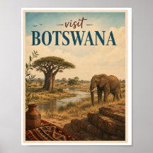 Besuchen Sie Botswana Reise Vintage