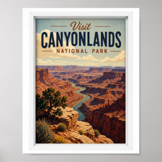 Besuchen Sie Canyonlands National Park Reise Vinta Poster