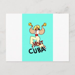 Besuchen Sie Cuba Vintage Reise Postkarte