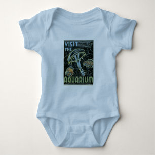 Besuchen Sie das Aquarium - WPA Poster - Baby Strampler