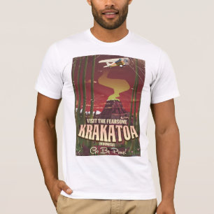 Besuchen Sie das Furcht einflößende Krakatoa-Reise T-Shirt