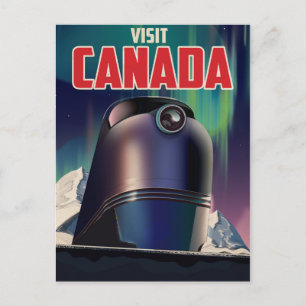 Besuchen Sie das Kanada-Reiseplakat Postkarte