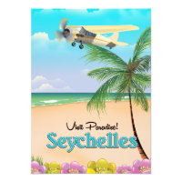 Besuchen Sie das Paradies! Seychelles Reiseplakat