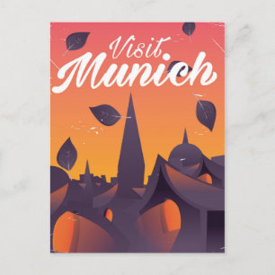Besuchen Sie das Reiseplakat München Deutschland Postkarte