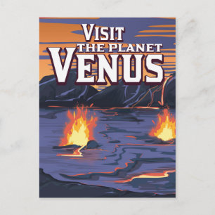 Besuchen Sie das Reiseplakat Planet Venus Postkarte
