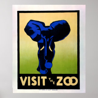 Besuchen Sie das Zoo WPA Poster aus den 30er Jahre