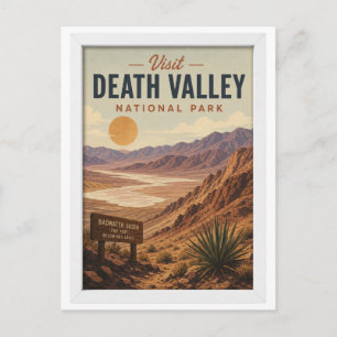Besuchen Sie Death Valley National Park Reise Vint Postkarte