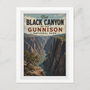 Besuchen Sie den Black Canyon of the Gunnison Nati Postkarte