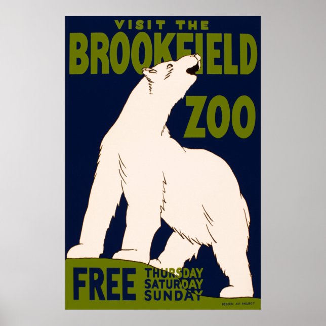 Besuchen Sie den Brookfield Zoo Poster (Vorne)