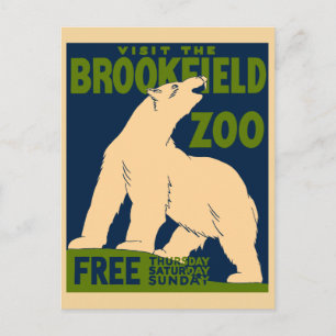 Besuchen Sie den Brookfield Zoo Postkarte