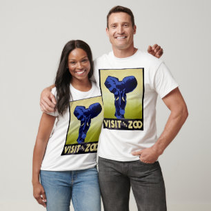 Besuchen Sie den Zoo - Elephant - Vintages WPA-Pos T-Shirt