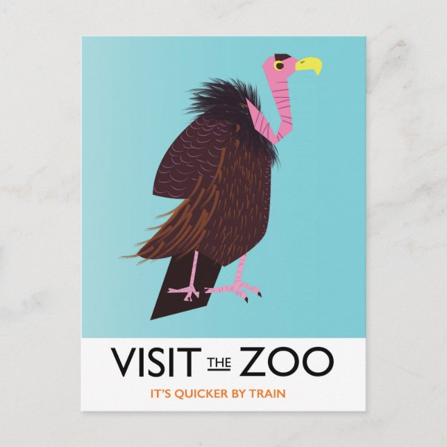 Besuchen Sie den Zoo Postkarte (Vorderseite)