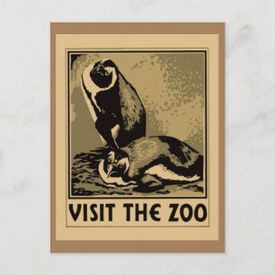Besuchen Sie den Zoo Postkarte