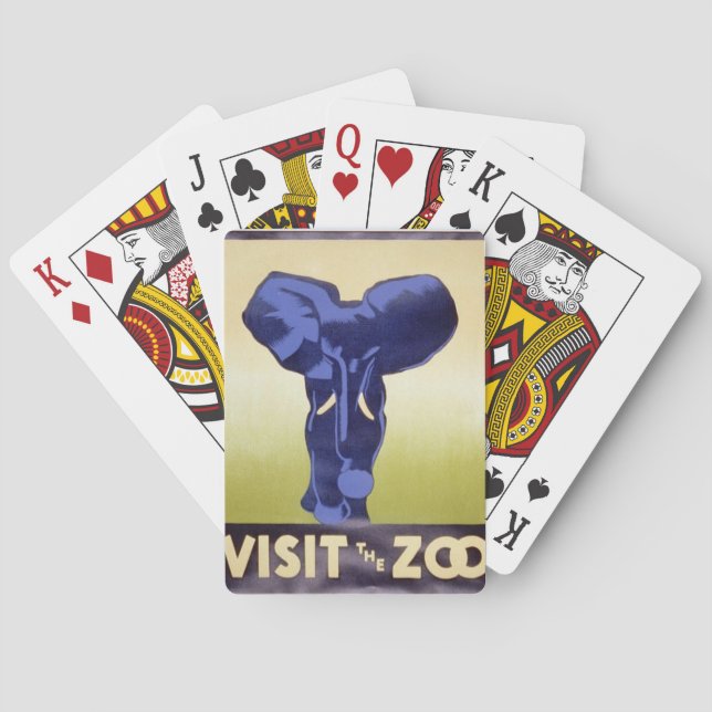 "Besuchen Sie den Zoo" Spielkarten (Rückseite)