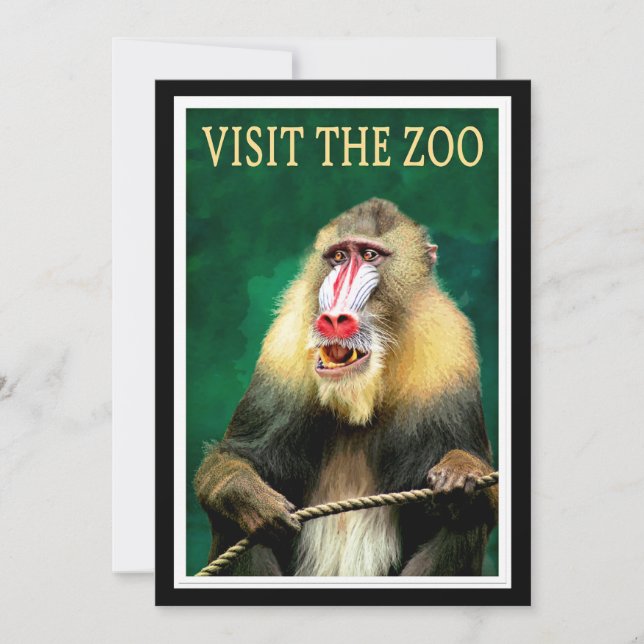 Besuchen Sie den Zoo, Vintage Reiseplakat, (Vorderseite)