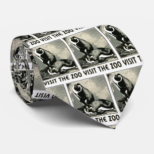 Besuchen Sie den Zoo - Vintages WPA Poster mit Pin Krawatte