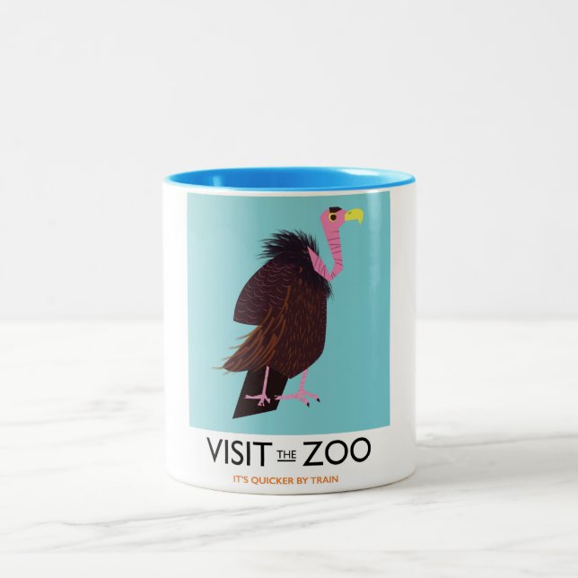 Besuchen Sie den Zoo Zweifarbige Tasse (Mittel)
