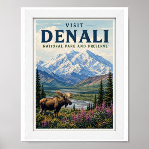 Besuchen Sie Denali National Park und Preserve Rei Poster