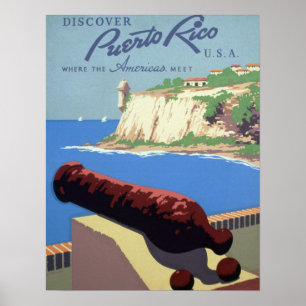 Besuchen Sie die Festung El Morro, Puerto Rico, Al Poster