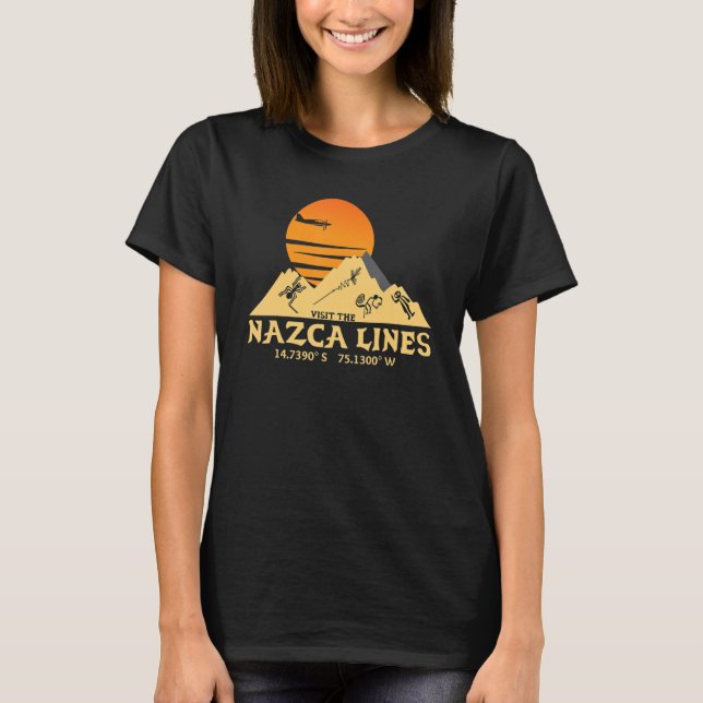Besuchen Sie die Koordinaten der Nazca-Linien in S T-Shirt (Vorderseite)