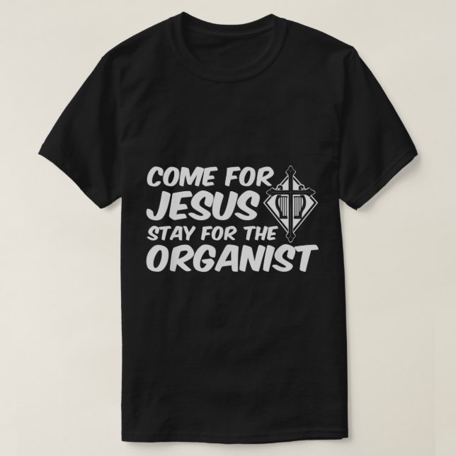 Besuchen Sie die Orgel der Musik Orchidee Kirche T-Shirt (Design vorne)