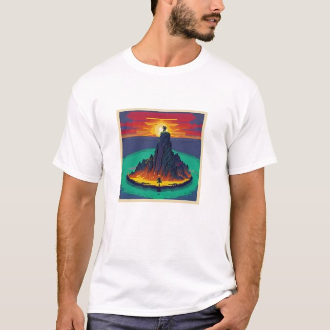 Besuchen Sie die pixelige Fantasieinsel... T-Shirt (Vorderseite)