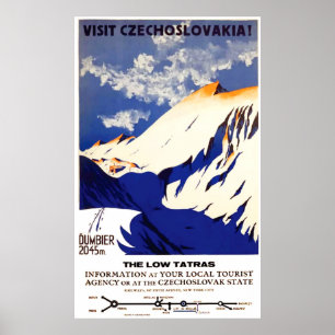 Besuchen Sie die Tschechoslowakei Poster