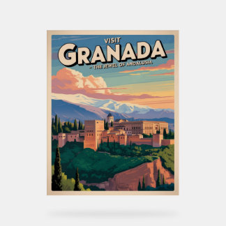 Besuchen Sie die Universität Granada Acrylschild