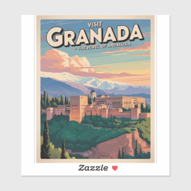 Besuchen Sie die Universität Granada Aufkleber (Blatt)