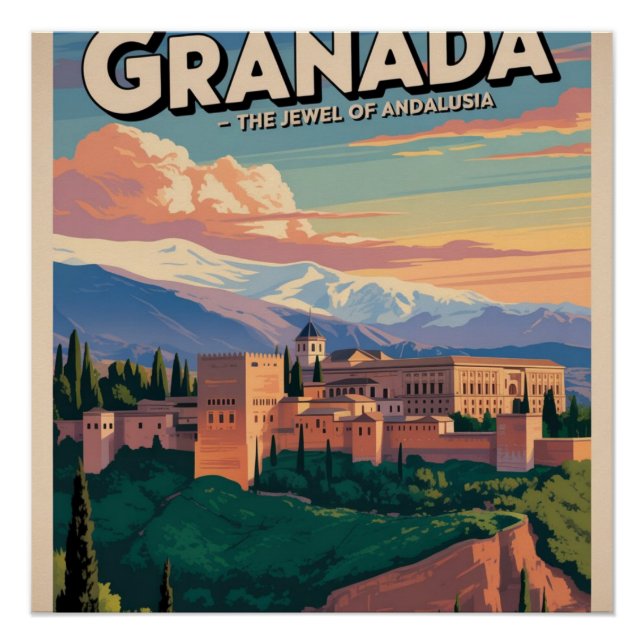 Besuchen Sie die Universität Granada Poster (Vorderseite)