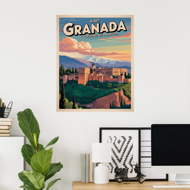 Besuchen Sie die Universität Granada Poster (Heimbüro)