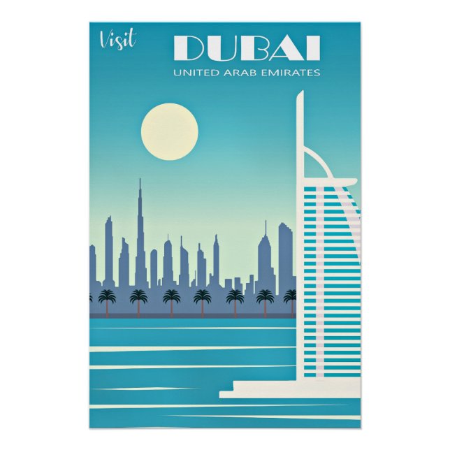 Besuchen Sie Dubai Reiseplakat Poster (Vorderseite)