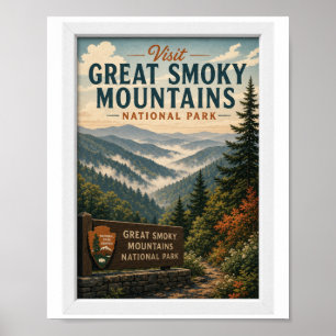Besuchen Sie Great Smoky Mountains National Park R Poster