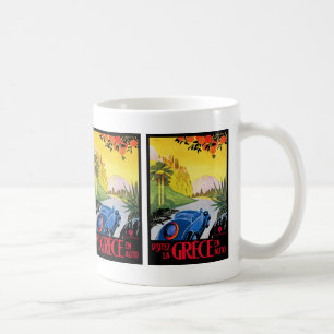 Besuchen Sie Griechenland mit dem Auto Kaffeetasse