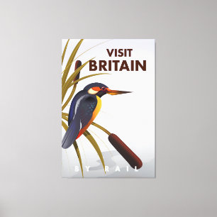 Besuchen Sie Großbritannien Vintage-Reiseplakat. Leinwanddruck
