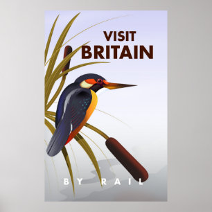 Besuchen Sie Großbritannien Vintage-Reiseplakat. Poster