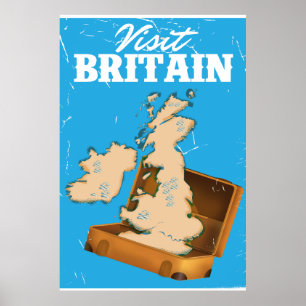 Besuchen Sie Großbritannien Vintage-Reiseplakat Poster