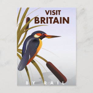 Besuchen Sie Großbritannien Vintage-Reiseplakat. Postkarte