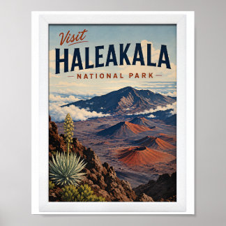 Besuchen Sie Haleakala National Park Reise Vintage Poster