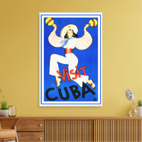 Besuchen Sie Havanna, Kuba, Vintage-Reiseposter Ma