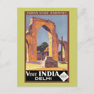 Besuchen Sie Indien ~ Delhi Postkarte