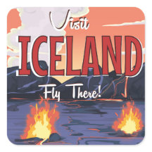 Besuchen Sie Island Vintage Reiseplakat