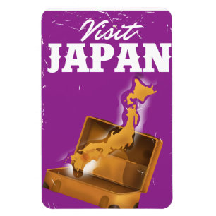 Besuchen Sie Japan Vintage-Reiseposter Magnet