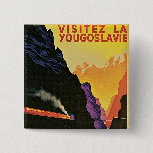 Besuchen Sie Jugoslawien Button (Vorderseite)