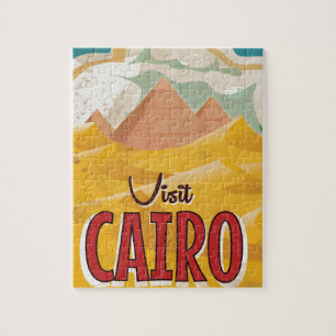 Besuchen Sie Kairo Ägypten Vintage-Reiseposter Puzzle